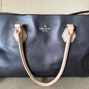 Kate Spade black tan handles bag